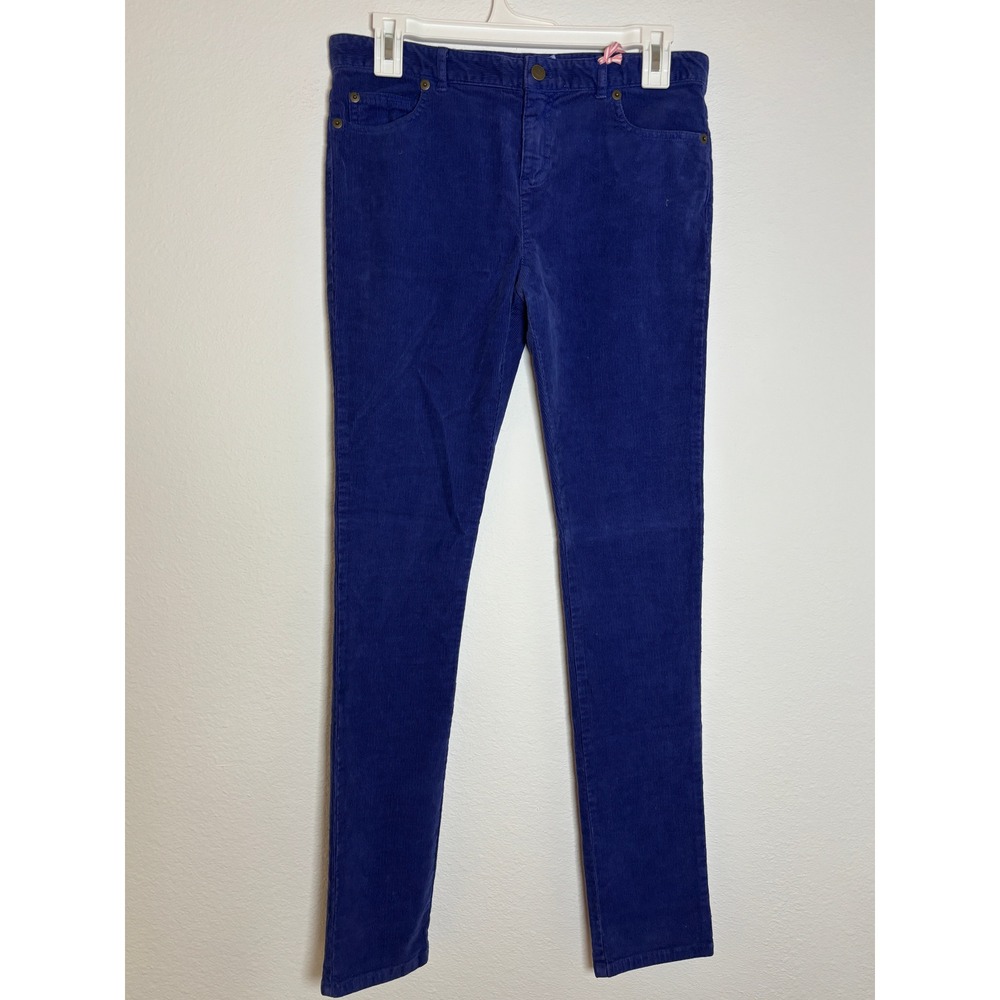 Vineyard Vines Womens Royal Blue Corduroy Slim Straight Pants Size 16